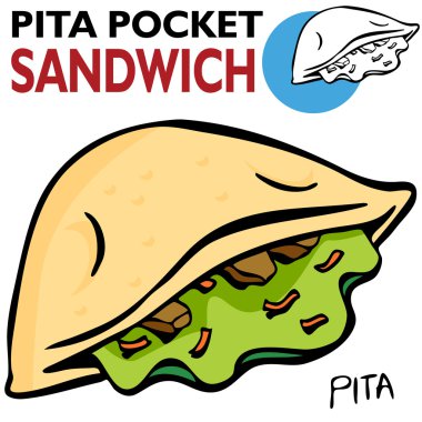 Pita Pocket Sandwich vector