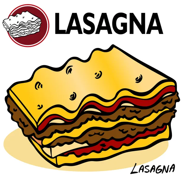 Tranches de lasagne — Image vectorielle