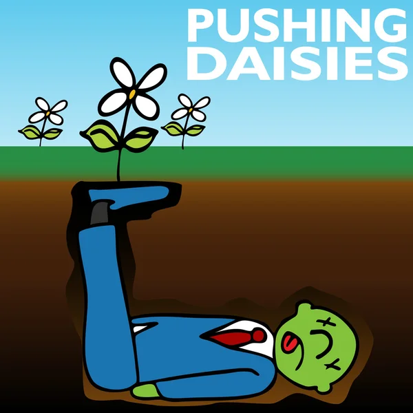 Pushing daisies — Stockvector