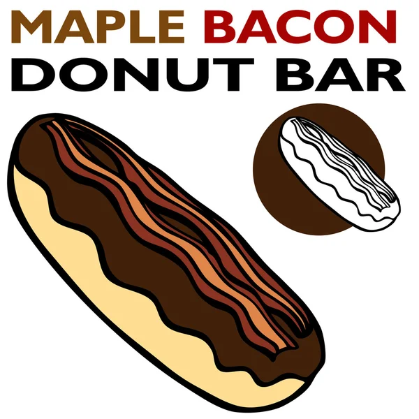 Maple Bacon Bar — Stock Vector