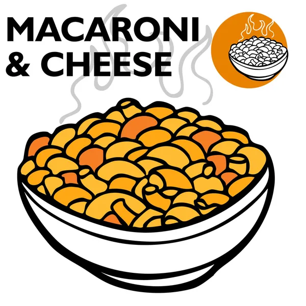 Macaroni en kaas — Stockvector