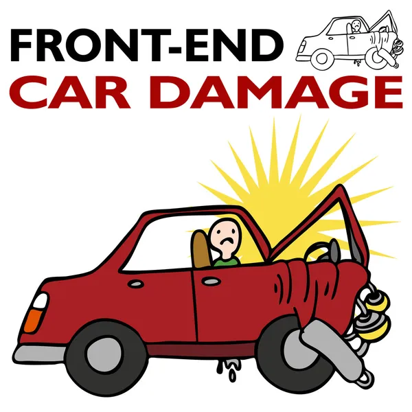 Klientdelen bil skada — Stock vektor