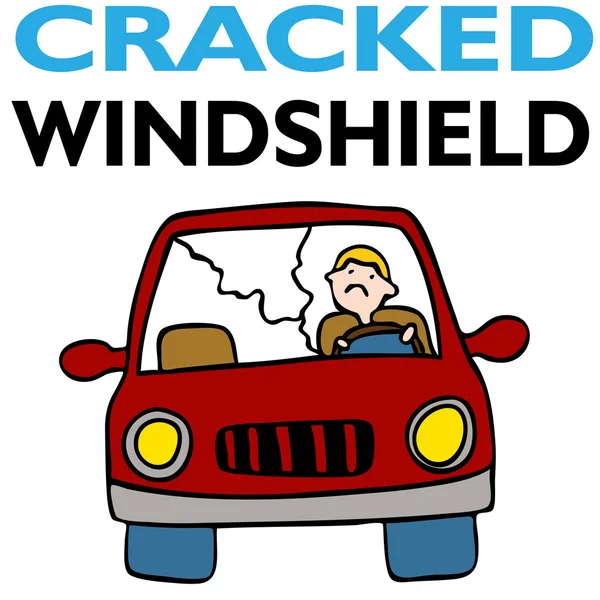 Cracked Windshield — Stock Vector