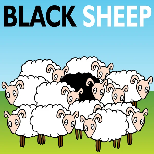 Owce czarne — Wektor stockowy