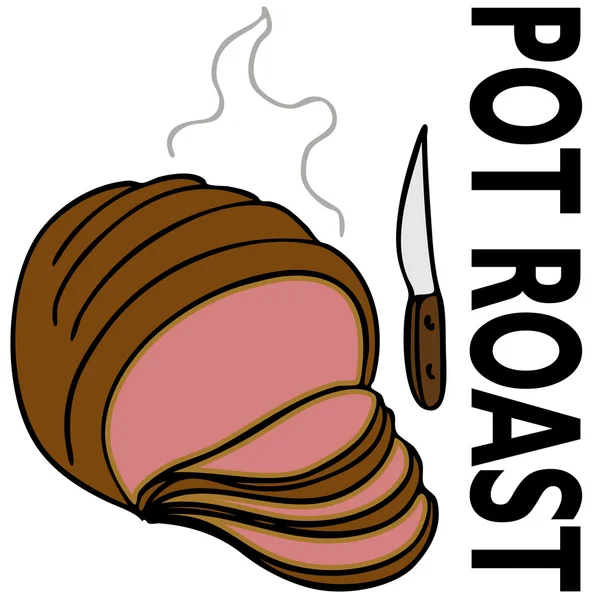 Rôti de pot — Image vectorielle