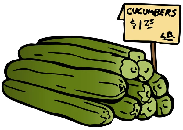 Komkommers — Stockvector