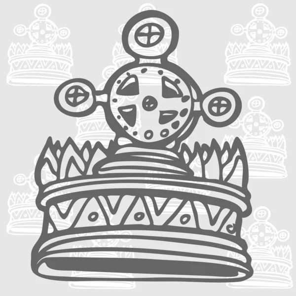 Corona cruzada — Archivo Imágenes Vectoriales