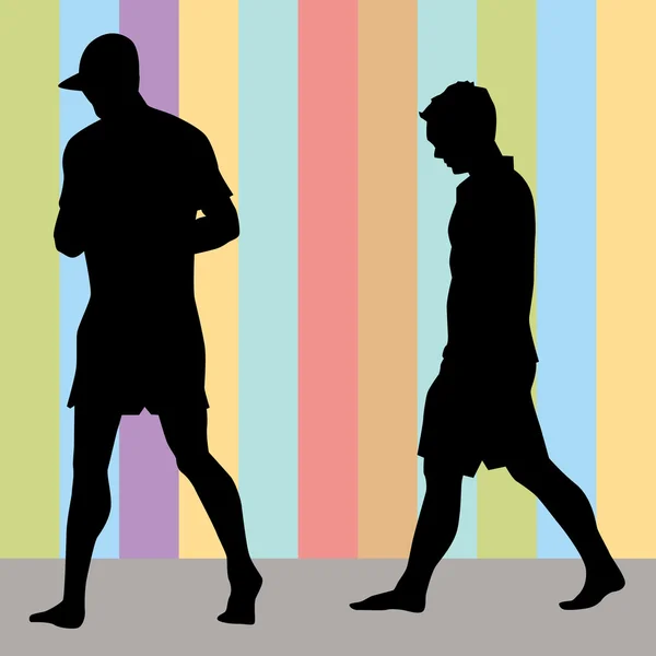 Άνδρες περπάτημα — Διανυσματικό Αρχείο