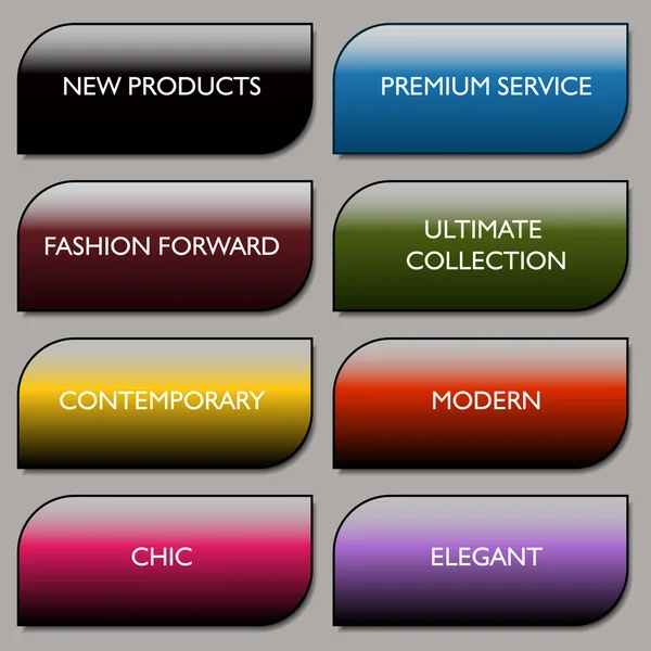 Stylish Communication Fashion Buttons — Stock Vector