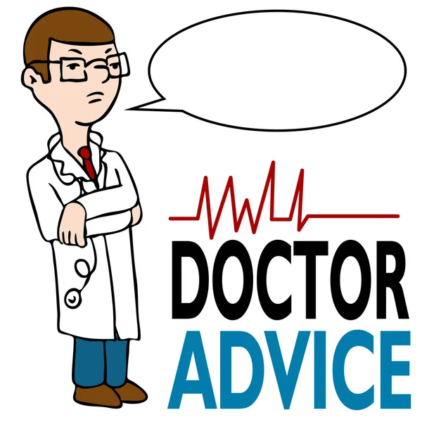 Asesoramiento médico serio — Archivo Imágenes Vectoriales