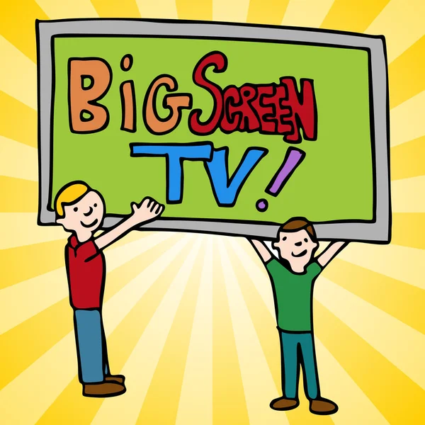 Televisión de pantalla grande — Archivo Imágenes Vectoriales