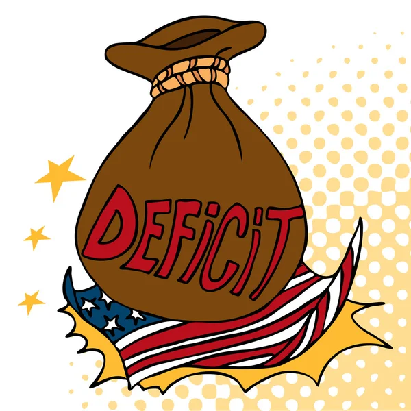 Amerikanisches Defizit — Stockvektor