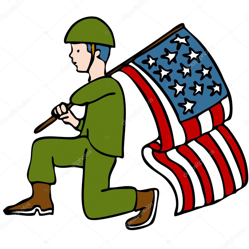 Veteran Soldier Stock Vector by ©cteconsulting 4235628