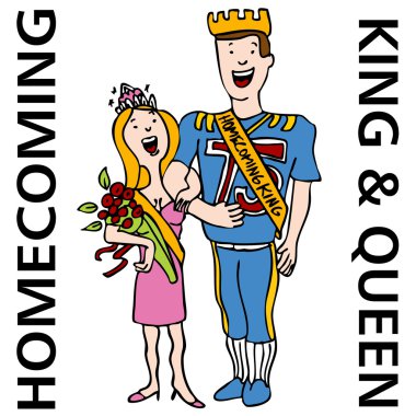Homecoming King and Queen clipart