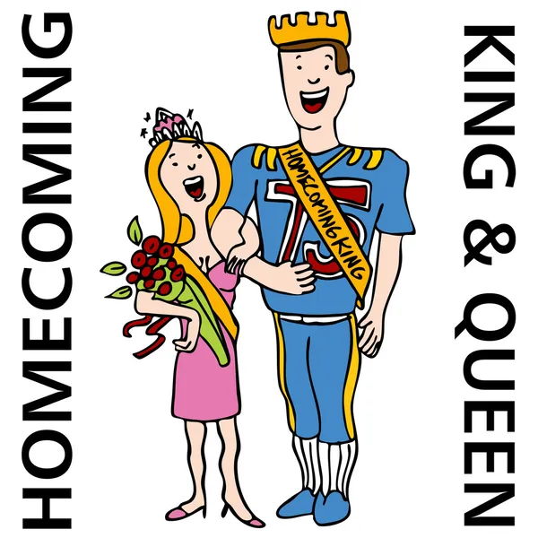 König und Königin der Heimkehr — Stockvektor