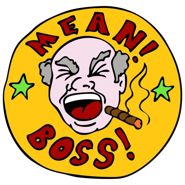 Mean Boss Sign — Stock Vector