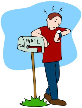 Waiting for Mailman clipart