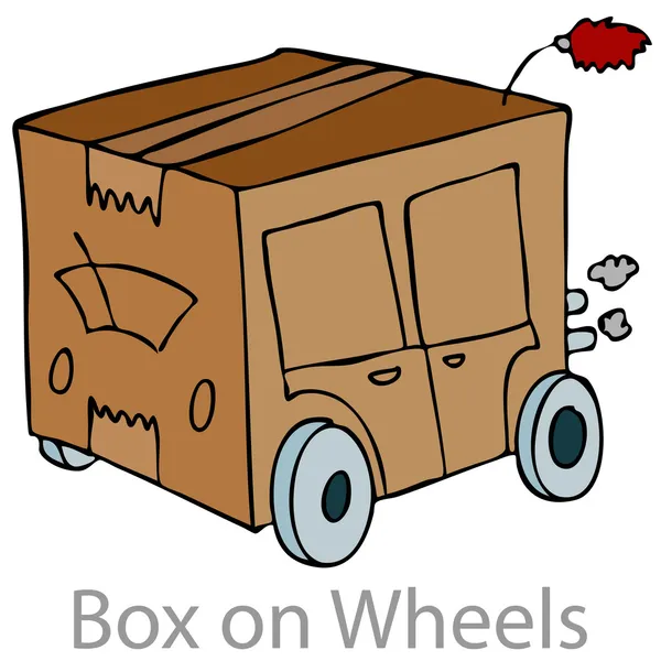 Box on Wheels — Stockvector
