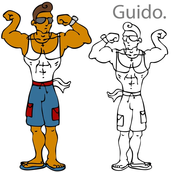Guido karaktär — Stock vektor