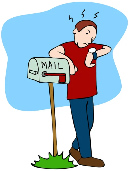 Waiting for Mailman — Stock Vector