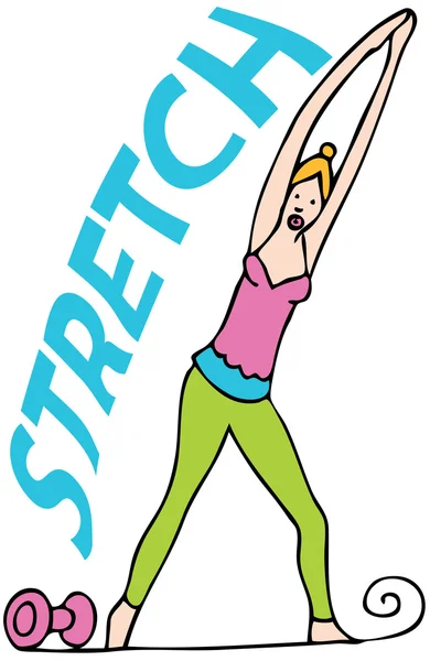 Stretching Exercises — Stock Vector