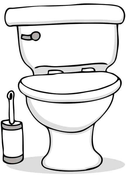 Une Image Une Brosse Toilette Nettoyage — Image vectorielle