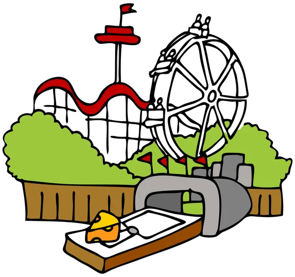 Image Moustrap Amusement Park Tourist Trap — Stock Vector