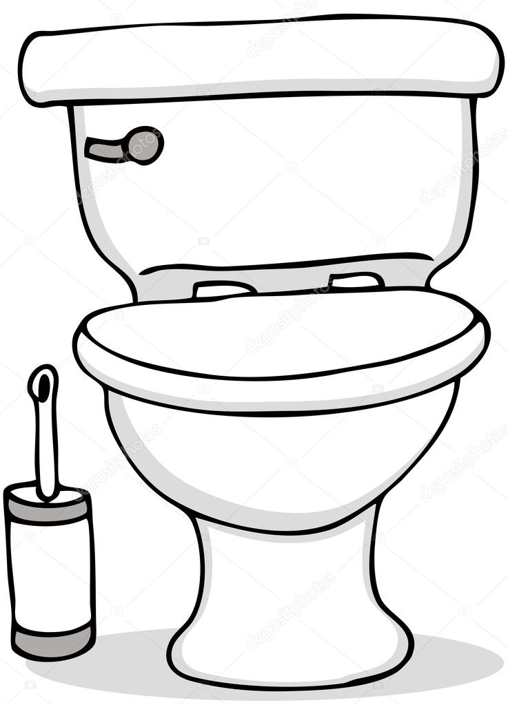 An image of a toilet and cleaning brush.