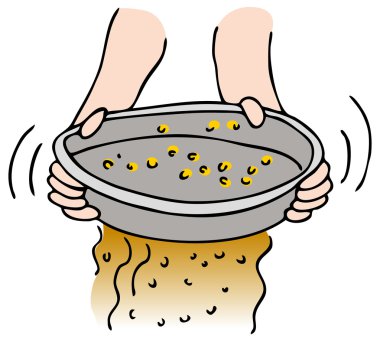 Panning for Gold clipart