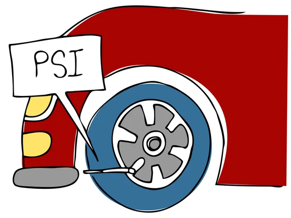 Presión de los neumáticos PSI — Archivo Imágenes Vectoriales