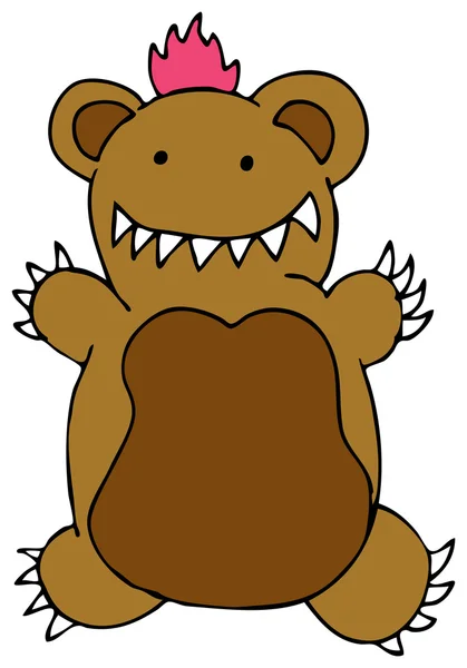 Een Afbeelding Van Een Teddybeer Monster — Stockvector