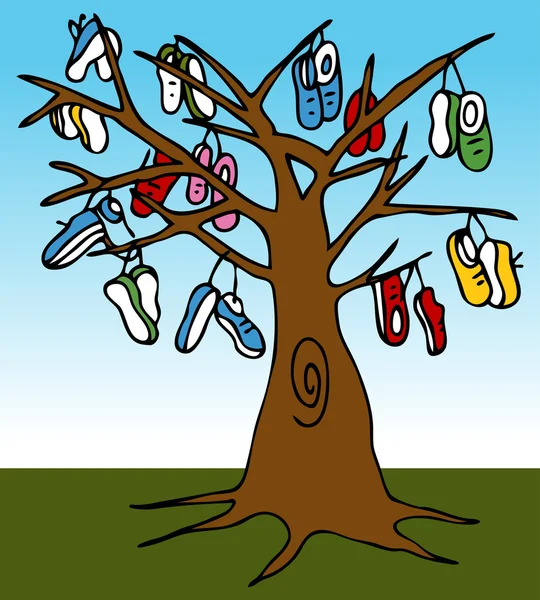 Shoe Tree — Stock Vector