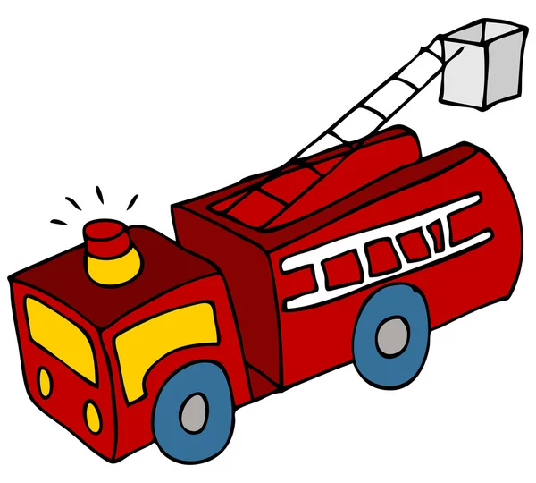 Een Afbeelding Van Een Cartoon Brandweerauto — Stockvector