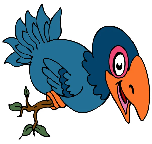Image Perched Crow Bird — Stock Vector