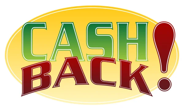 Een Afbeelding Van Een Cash Back Bericht — Stockvector