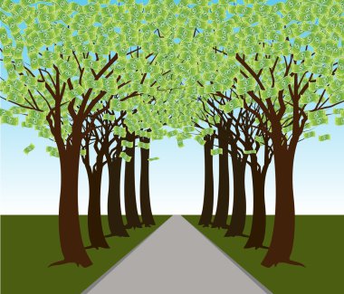 Money Tree Forest Path clipart