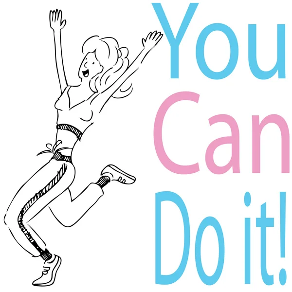 Du kan göra det! — Stock vektor
