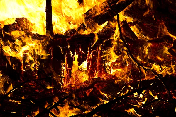 Burning wreckage — Stock Photo, Image