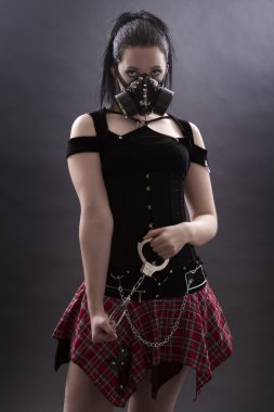 School girl goth clipart