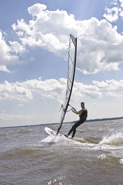 Velocidade do windsurfista — Fotografia de Stock