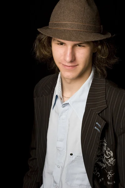 Adolescente con sombrero — Foto de Stock