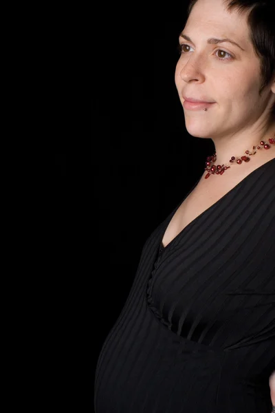 Hamile bir kadının profili — Stok fotoğraf