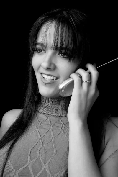 Fashion model - Talking on cell — Stock Photo, Image