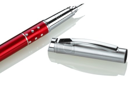 Stylo plume ouvert isolé 