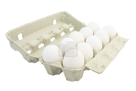 Boîte en carton avec œufs 