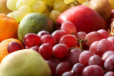Groupe de fruits fond avec cadre .