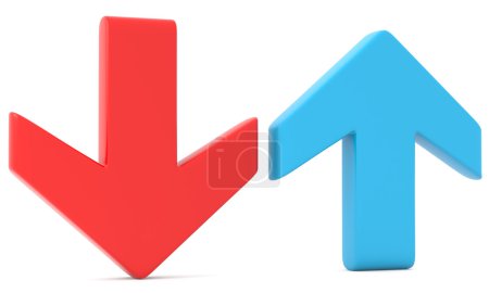 flèches rouges et bleues 