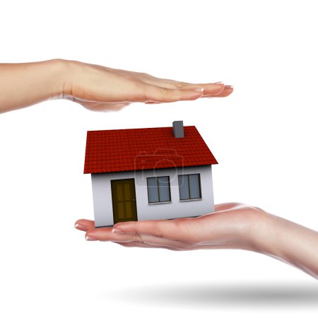 Petite maison sur les mains et les filles 