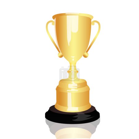 illustration de trophée sur blanc 