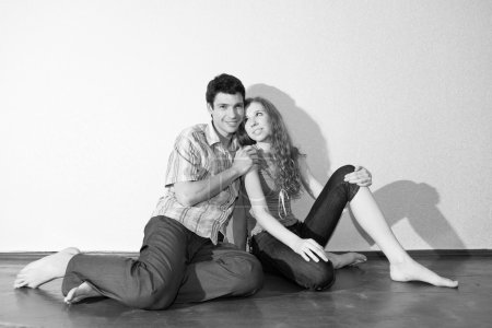 Jeune amour Couple sourire 
